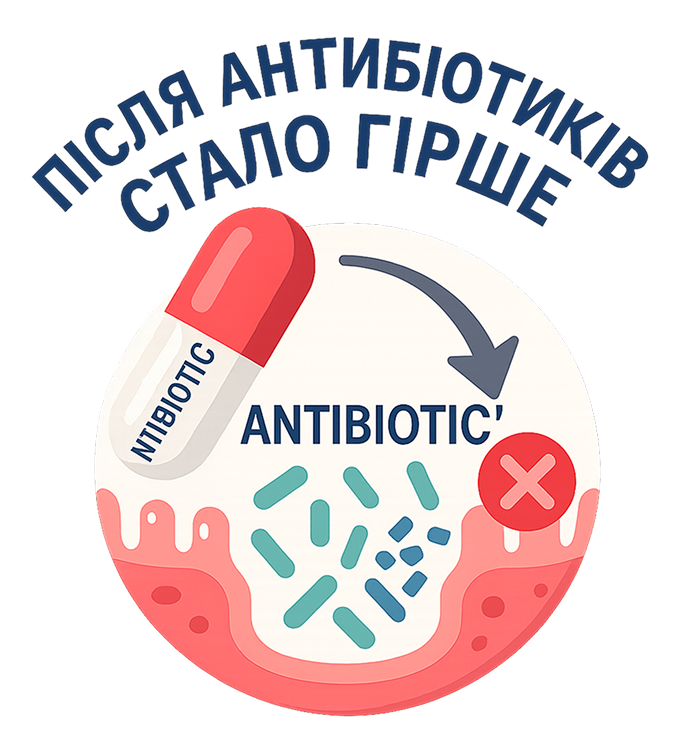 Після антибіотиків стало гірше